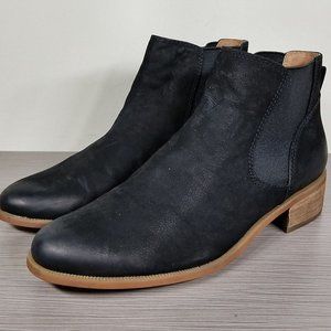 Caslon Brenna Water Resistant Bootie, Black Leather, Womens Size 9 M